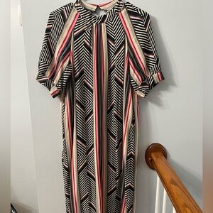 Anthropologie Mackenzie Black and Pink Dress